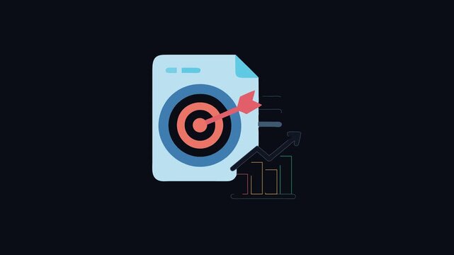 Data driven goal success concept, targeting growth and achievement