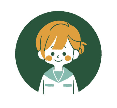 笑顔の女子学生のアイコン