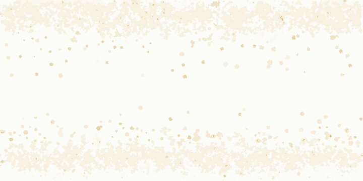 a festive header design with dense scatter of golden confetti on white background holiday decoration celebration