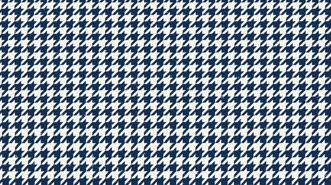 Blue and white houndstooth pattern fabric texture