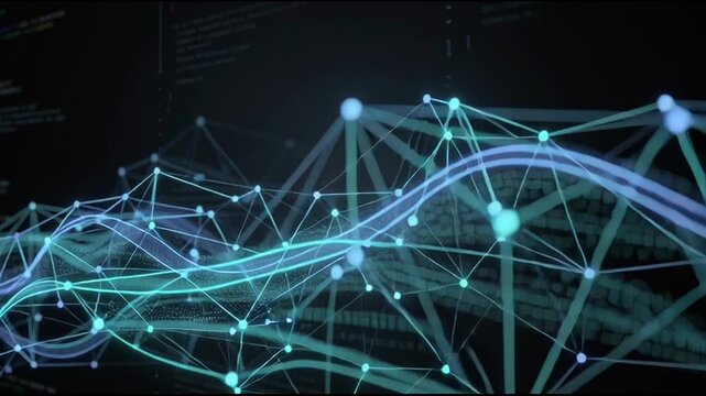 Futuristic Network Connections Web Animation.