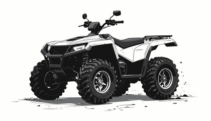 All terrain vehicle four wheeler. © Percetakan