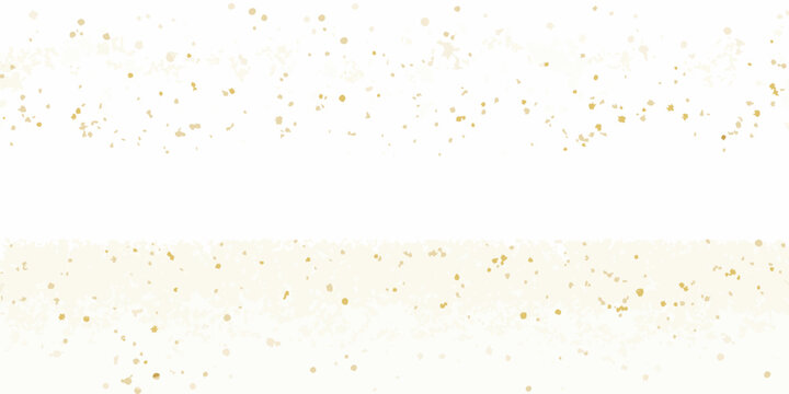a festive header design with gold confetti on white background scatter pattern celebration holiday decoration sparkle glitter event party festival ornament