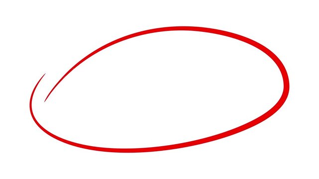 red circle mark on transparent background for exam, mistake, paper and highlighting
