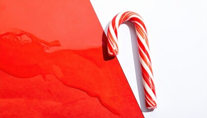 Obraz premium Classic Red and White Striped Peppermint Candy Cane