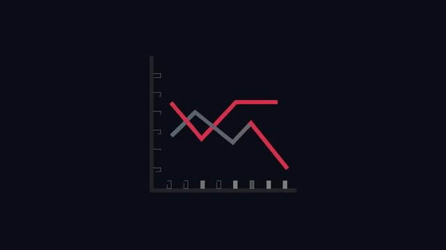 Flat illustration of graph depicting business data analysis
