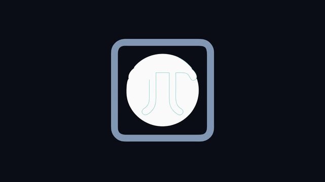 Abstract Pi Symbol in Frame with a Circular Backdrop