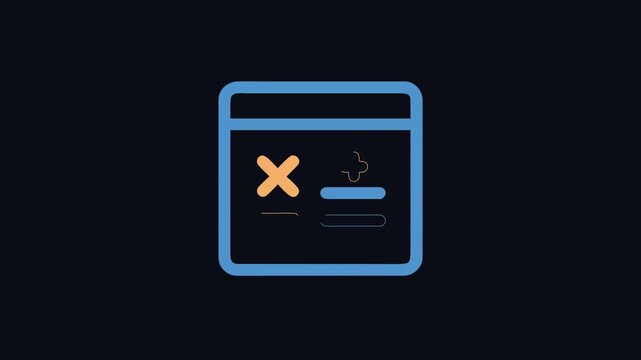 Calculator icon for mathematical operations and financial calculations concept