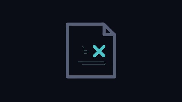 Digital math file icon on black background flat design