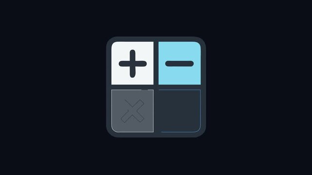 Calculator icon representing math and financial calculations concept