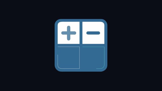 Calculator icon with basic arithmetic operations, clean design