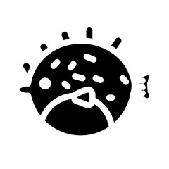 puffer fish glyph icon © wahyu
