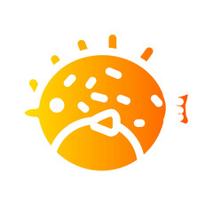 puffer fish gradient icon © wahyu