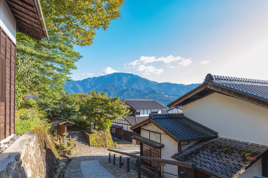 中山道 馬籠宿の風景