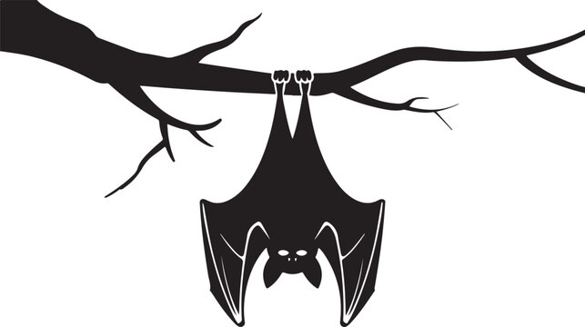 Hanging Bat Silhouette 