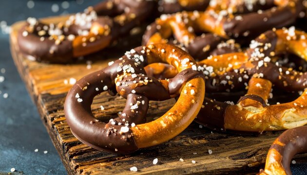 Decadent Chocolate Covered Pretzels with Salty Caramel Drizzle and Sprinkles