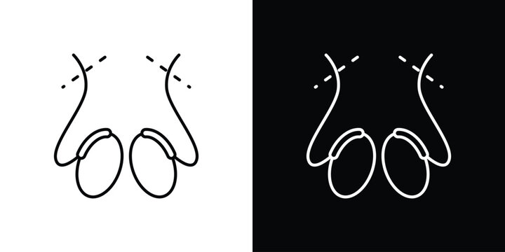Vasectomy icon black lineart editable vectors pack