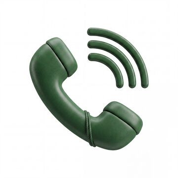 Green phone receiver icon showing incoming call