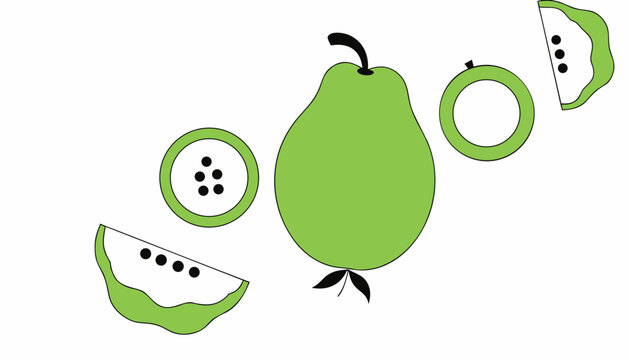 Guava with cur slice