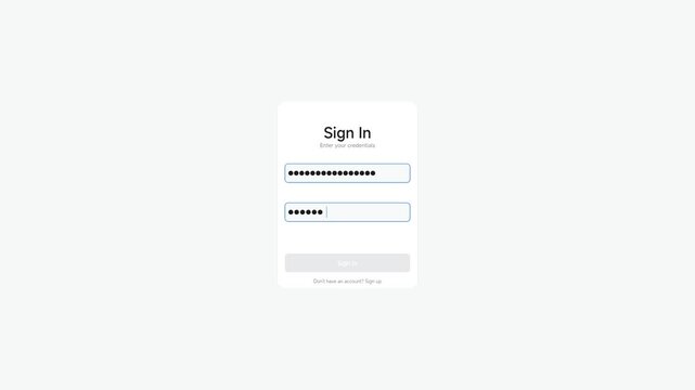 login and password