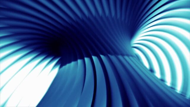 Abstract Blue Futuristic Tunnel Background with Glowing Digital Waves Light Lines 3D Technology Texture and Green Gradient Vector Design Wallpaper