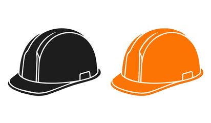 Fototapeta premium Safety Construction Hard Hat Helmet Icon Glyph for Industrial Work Protection and Engineering Gear