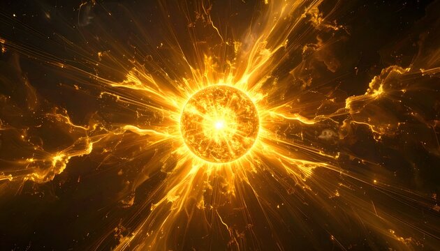 Radiant Cosmic Burst - A Stunning Display of Energy and Light.