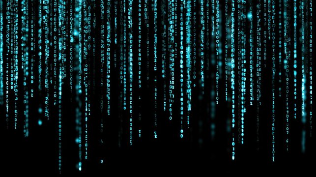 Digital matrix falling binary code