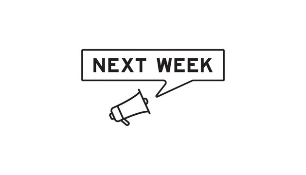 Imagine prompt: next week announcement icon with megaphone