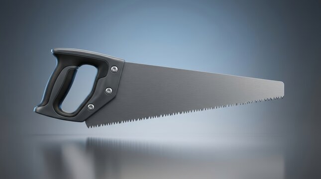 Hand saw 3D render manual cutting tool engineered for material sectioning woodworking applications construction and workshop versatility
