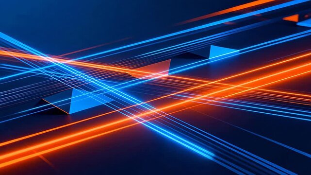 Abstract neon lines and shapes