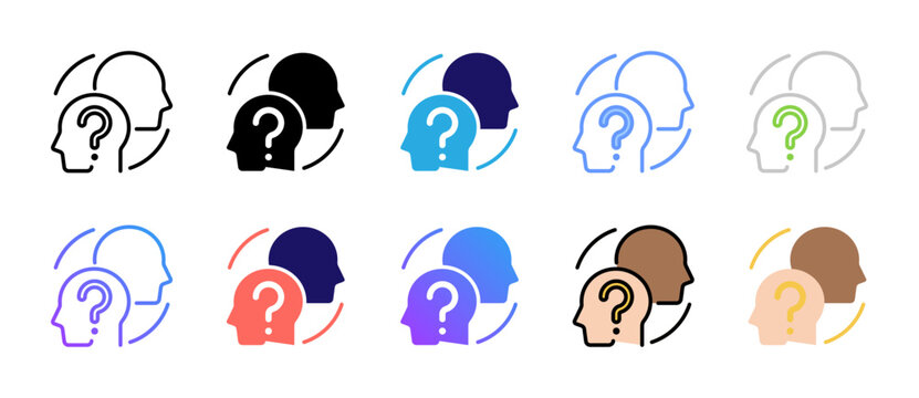Identity Crisis Icons Collection in Various Styles