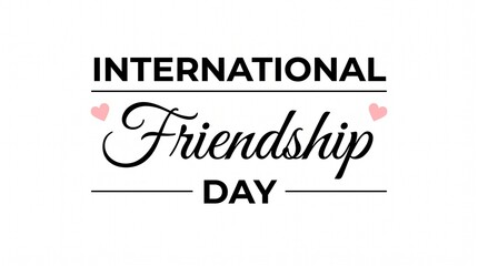 Obraz premium International friendship day typography design isolated on white background
