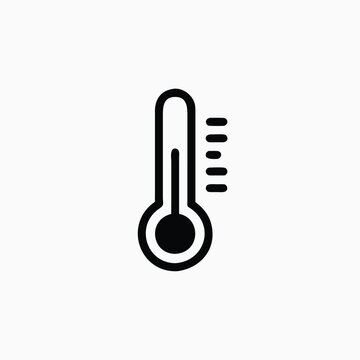 thermometer icon silhoutte vector style template