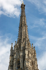 Vienna, Austria - June 13, 2023: St. Stephen's Cathedral, a medieval Catholic church in the center of Vienna