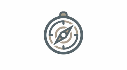 Vintage compass icon for navigation and exploration themes. © mbak