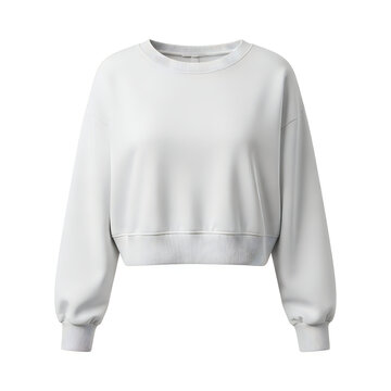 Light gray cropped sweatshirt front view
