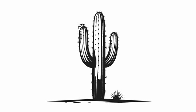 A large cactus plant standing tall.