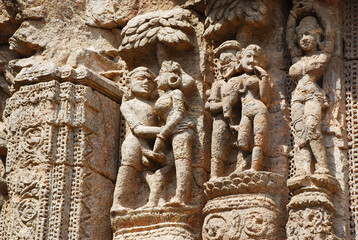 Obraz premium bas relief on temple
