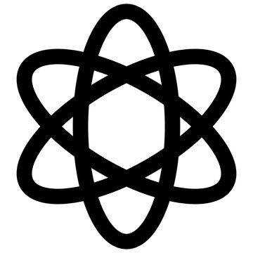 Atheism. Editable stroke vector icon.