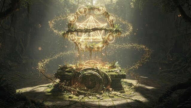Roots of the Undying Grove &mdash; Magic Circle Altar Photorealistic Game Render｜不滅の杜の根 &mdash; 魔法陣の祭壇 フォトリアルゲーム