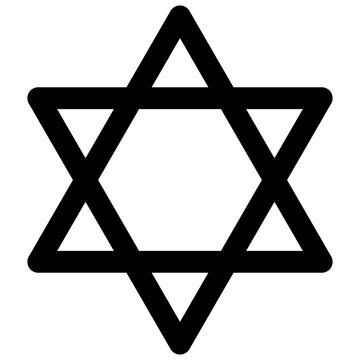 Judaism. Editable stroke vector icon.