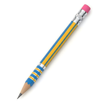 Pink eraser pencil with sharp tip