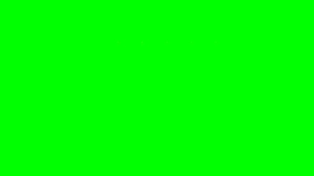 Five Star Customer Rating Animation with White Dialogue Bubble on Green Screen Background for Review