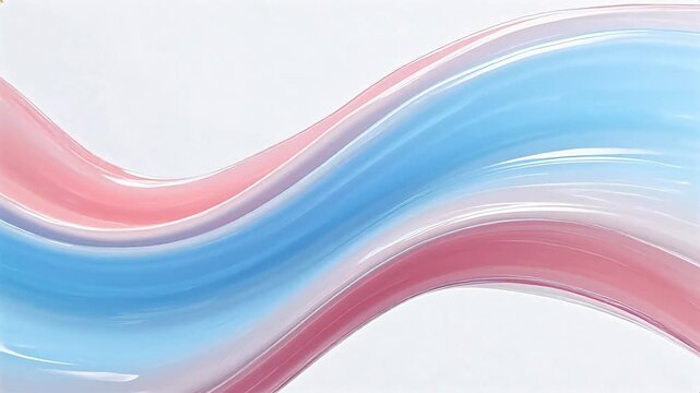 Abstract flowing shapes in pink and blue