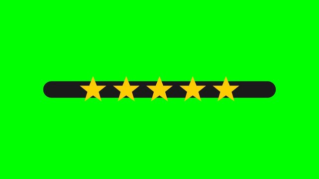 Five golden stars aligned horizontally on a dark elongated base represent excellent service quality and positive feedback metrics for businesses aiming to measure customer satisfaction levels