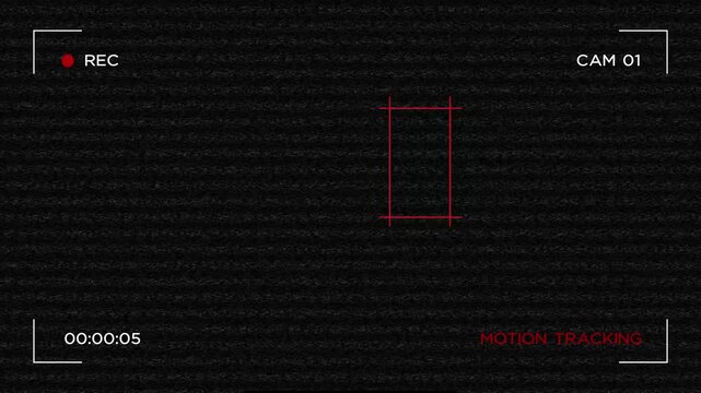 CCTV Motion Tracking Screen Overlay Animation