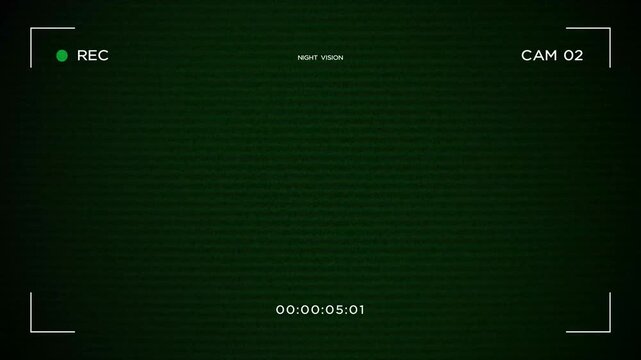 CCTV Night Vision Screen Overlay Animation
