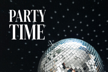 Fototapeta premium Celebrate a special birthday with a disco ball and party time fun for everyone