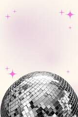 Fototapeta premium Happy birthday celebration with a disco ball and colorful decorations